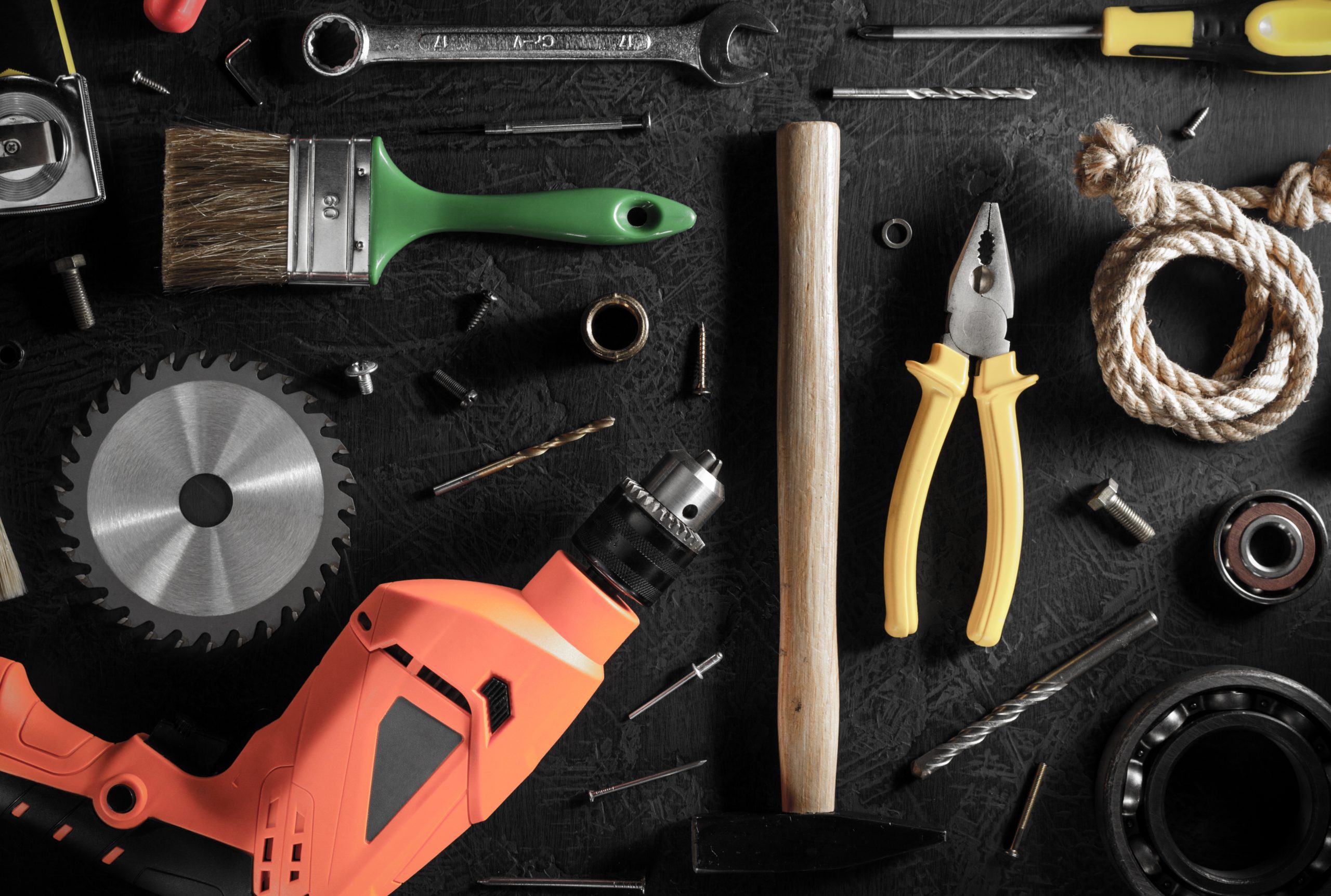 electrical supplies on a table